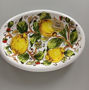MADE IN ITALY Nova Deruta Lemon Oval Plate